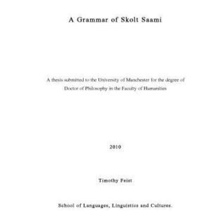 خرید و دانلود نسخه کامل کتاب A grammar of Skolt Saami.