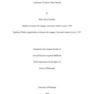 خرید و دانلود نسخه کامل کتاب A Grammar of Tapiete (Tupi-Guarani)