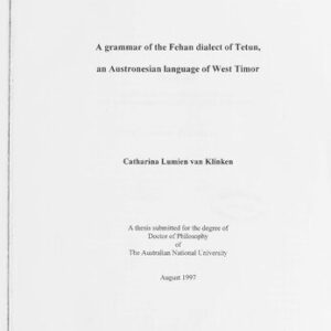 خرید و دانلود نسخه کامل کتاب A grammar of the Fehan dialect of Tetun, an Austronesian language of West Timor