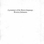 خرید و دانلود نسخه کامل کتاب A Grammar of the Hoava Language