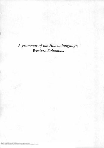 خرید و دانلود نسخه کامل کتاب A Grammar of the Hoava Language_68b8eff0d5dc7.jpeg خرید و دانلود نسخه کامل کتاب A Grammar of the Hoava Language
