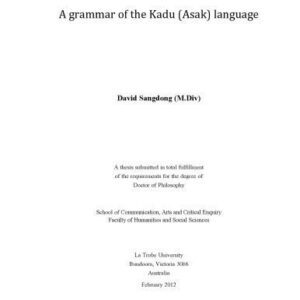 خرید و دانلود نسخه کامل کتاب A Grammar of the Kadu (Asak) Language