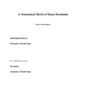 خرید و دانلود نسخه کامل کتاب A Grammatical Sketch of Hunza Burushaski