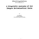 خرید و دانلود نسخه کامل کتاب A Linguistic Analysis of Old Omagua Ecclesiastical Texts