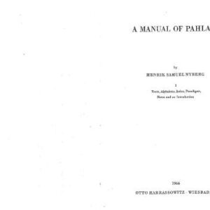 خرید و دانلود نسخه کامل کتاب A Manual of Pahlavi. Part I