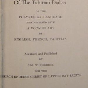 خرید و دانلود نسخه کامل کتاب A New Grammar of the Tahitian Dialect of the Polynesian Language and Combined With a Vocabulary of English, French, Tahitian