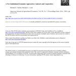 خرید و دانلود نسخه کامل کتاب A New Institution Economics Approach to Contracts and Cooperatives