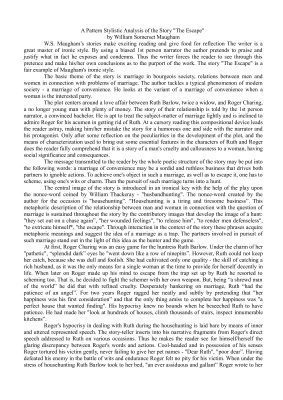 خرید و دانلود نسخه کامل کتاب A Pattern Stylistic Analysis of the Story The Escape by William Somerset Maugham_68c2077600803.jpeg خرید و دانلود نسخه کامل کتاب A Pattern Stylistic Analysis of the Story The Escape by William Somerset Maugham