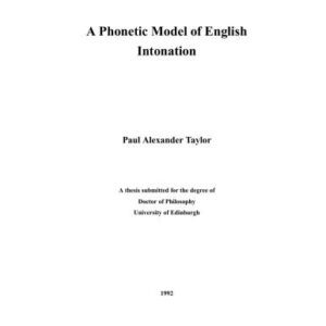 خرید و دانلود نسخه کامل کتاب A Phonetic Model of English Intonation