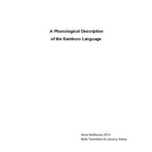 خرید و دانلود نسخه کامل کتاب A Phonological Description of the Samburu Language