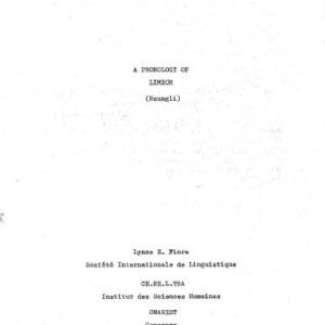 خرید و دانلود نسخه کامل کتاب A Phonology of Limbum