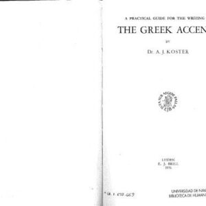 خرید و دانلود نسخه کامل کتاب A Practical Guide for the Writing of the Greek Accents