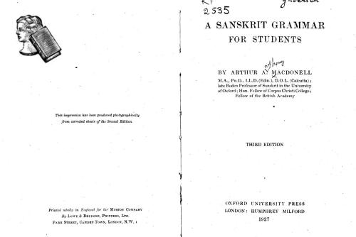 خرید و دانلود نسخه کامل کتاب A Sanskrit grammar for students_68b8f8a658634.jpeg خرید و دانلود نسخه کامل کتاب A Sanskrit grammar for students