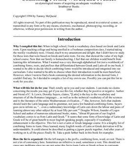 خرید و دانلود نسخه کامل کتاب A Selection of Latin Roots and Greek Roots, Combining Forms, Words, and Prefixes