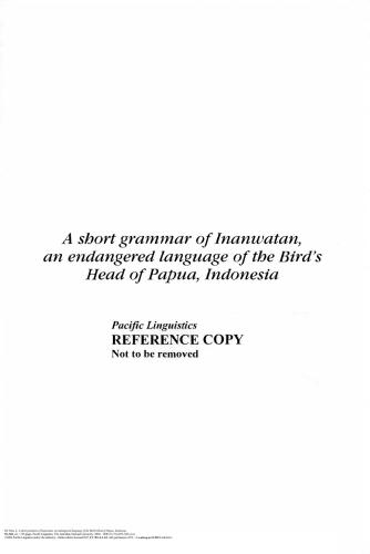 خرید و دانلود نسخه کامل کتاب A Short Grammar of Inanwatan, an endangered language of the Bird’s Head of Papua, Indonesia_68b90676952de.jpeg خرید و دانلود نسخه کامل کتاب A Short Grammar of Inanwatan, an endangered language of the Bird’s Head of Papua, Indonesia