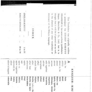 خرید و دانلود نسخه کامل کتاب A Short Kikuyu Grammar. Vocabulary