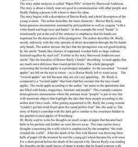 خرید و دانلود نسخه کامل کتاب A Stylistic Analysis of Paper Pills by Sherwood Anderson