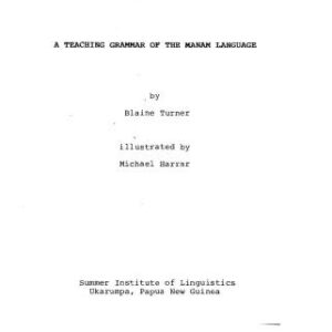 خرید و دانلود نسخه کامل کتاب A Teaching Grammar of the Manam Language
