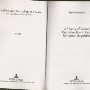 خرید و دانلود نسخه کامل کتاب A Theory of Textual Reconstruction in Indo-European Linguistics