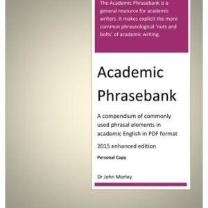 خرید و دانلود نسخه کامل کتاب Academic Phrasebank: A compendium of commonly used phrasal elements in academic English