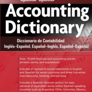 خرید و دانلود نسخه کامل کتاب Accounting Dictionary: English-Spanish, Spanish-English, Spanish-Spanish