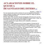 خرید و دانلود نسخه کامل کتاب Aclaraciones sobre el quichua de Santiago del Estero (familia quechua)