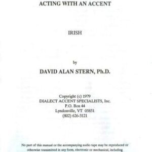 خرید و دانلود نسخه کامل کتاب Acting With An Accent: Irish