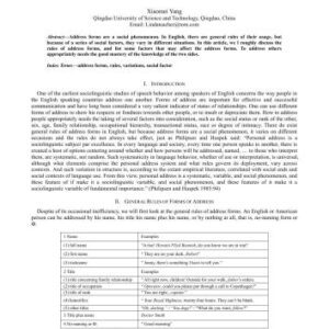 خرید و دانلود نسخه کامل کتاب Address Forms of English: Rules and Variations