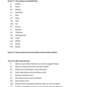 خرید و دانلود نسخه کامل کتاب African Proverbs Project. Kiswahili Proverbs. Lesson 09. Asiyekia la Mkuu Huvunyika Guu