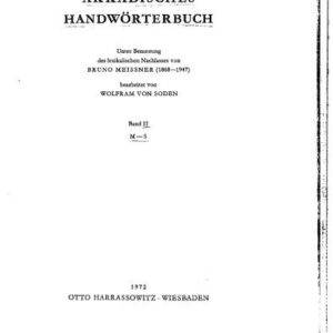 خرید و دانلود نسخه کامل کتاب Akkadisches Handwörterbuch. Band II. M – S