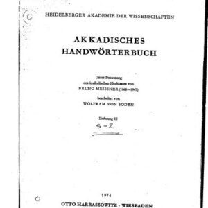 خرید و دانلود نسخه کامل کتاب Akkadisches Handwörterbuch. Band III. S -Z