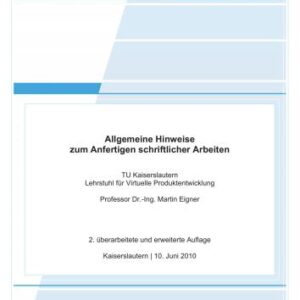 خرید و دانلود نسخه کامل کتاب Allgemeine Hinweise zum Anfertigen schriftlicher Arbeiten