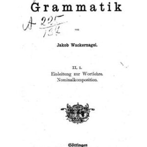 خرید و دانلود نسخه کامل کتاب Altindische grammatik II, 1. Einleitung zur Wortlehre. Nominalkomposition