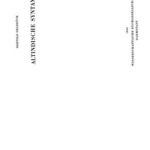 خرید و دانلود نسخه کامل کتاب Altindische Syntax