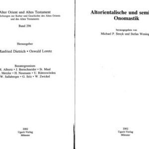 خرید و دانلود نسخه کامل کتاب Altorientalische und semitische Onomastik
