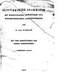 خرید و دانلود نسخه کامل کتاب Alttürkische Grammatik, mit Bibliographie, Lesestücken und Wörterverzeichnis, auch Neutürkisch