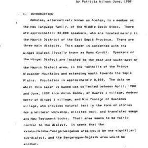 خرید و دانلود نسخه کامل کتاب Ambulas-Wingei statement