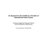 خرید و دانلود نسخه کامل کتاب An Approach to the CGIAR as a Provider of International Public Goods