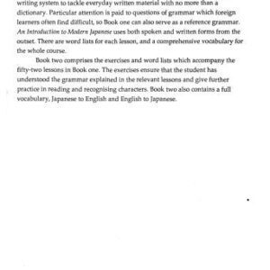 خرید و دانلود نسخه کامل کتاب An Introduction to Modern Japanese: Book Two