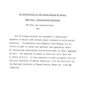 خرید و دانلود نسخه کامل کتاب An Introduction To The Sound System Of Navajo