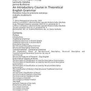 خرید و دانلود نسخه کامل کتاب An Introductory Course in Theoretical English Grammar