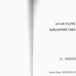 خرید و دانلود نسخه کامل کتاب An Outline of Kikaonde Grammar