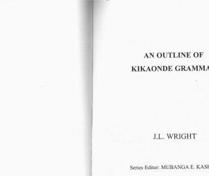 خرید و دانلود نسخه کامل کتاب An Outline of Kikaonde Grammar