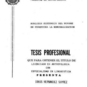 خرید و دانلود نسخه کامل کتاب Análisis sistémico del nombre en purépecha la nominalización