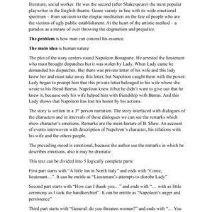 خرید و دانلود نسخه کامل کتاب Analysis of the text The Man Of Destiny, Bernard Show