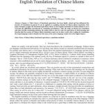 خرید و دانلود نسخه کامل کتاب Application of Functional Equivalence Theory in English Translation of Chinese Idioms
