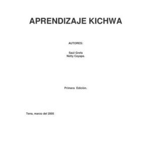 خرید و دانلود نسخه کامل کتاب Aprendizaje Kichwa