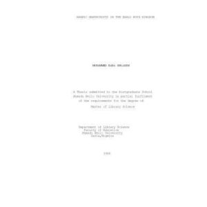 خرید و دانلود نسخه کامل کتاب Arabic manuscripts in the early Nupe kingdom