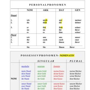 خرید و دانلود نسخه کامل کتاب Arbeitsblätter zu Pronomen (mit Lösung)