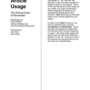 خرید و دانلود نسخه کامل کتاب Article Usage